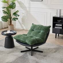 Sillón Relajador Giratorio - Ajuste de 3 Niveles (95°/110°/125°) - Negro - Ver 5