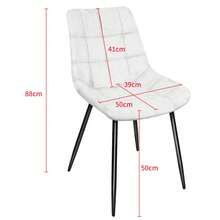 Two Dining Chairs – Velvet Dining Chairs – Ergonomic – 12-Piece Backrest + 12-Piece Seat – Non-Slip And Stable – Easy Assembly - Black - View 11