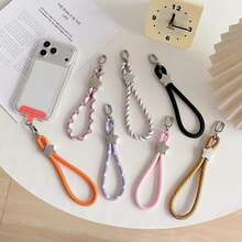 1 Set Minimalist Star Decor Braided Phone Wrist Strap, Anti-Lost Universal Phone Lanyard With Metal Buckle, Durable Handheld Rope For Daily & Outdoor Use - Multicolor - View 1