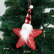New Christmas Decoration Sequin Pentagram Santa Claus Ornament Home Christmas Tree Decoration Pendant W3HA - Red - View 9