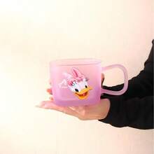 1pc Official Disney Mickey Minnie Glass Cup With Handle, 450ML Cartoon Couple Water Cup, Coffee, Tea, Juice Universal Cup, Home Breakfast Cup, Fan Valentine's Day Women's Gift - Multicolor - View 13