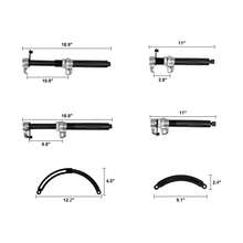 Kit de Compresor del Resorte de Amortiguador 1,2 T Carrera 280 mm Tensor de Resorte de Acero 1 Par con Caja de Herramientas y Soporte de para Desmontar Resortes de Suspensión de Coches - A - Ver 10