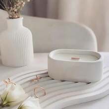 SILIKE LUFEI 1pc Rectangular Flower Pot Mold Oval Small Rectangular Storage Box Succulent Planter Plaster Cement Silicone Mold - Oval Storage Mold - View 4