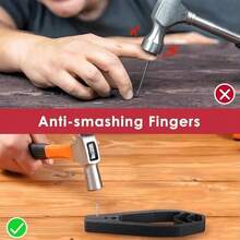 Anti-Slip Nail Holder | Protects Fingers, Portable Nail Fixing Tool, Suitable For Basic Repair, Woodworking, Home Construction, Plastic Material - A - View 6