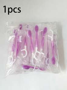 30/25/15/10/1pc Disposable Toothbrush Set, Mini Travel Toothbrush, Includes Toothbrush, Floss And Toothpick, Portable Daily Kit, Suitable For Hotel, Travel, Camping And Home Use (No Beads), Dental, Teeth, Tooth Picks, Teeth Cleaning Tool - Multicolor - View 6