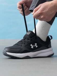 Under Armour Men's UA Charged Edge 2026 Summer New Mesh Breathable Training Running Shoes 3026727-003 - Black/Gray - View 2