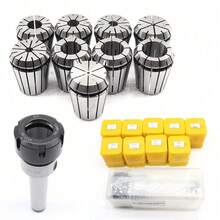 9pcs Lathe Chuck Tool Collet Chuck For CNC ER32 Collet Set And Wrench - Silver - 查看 1