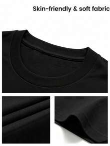 Women Oversized Crew Neck Short Sleeve T-Shirt Classic Cursive New York Letter Print Soft Cotton Casual Basic Tee Daily Streetwear Vacation Top - Black 1 - 查看 3