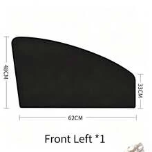 4pcs Magnetic Car Side Window Sunshade, Heat-Insulating Polyester Fiber UV Protection Privacy Sunshade, Polyester Material, Car Window Curtain Accessories, Car Window Sunshade Cover, Sunshade Pattern, Magnetic Curtain, Privacy Curtain, Car Accessories - A - View 12
