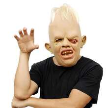 1pc Funny One-Eyed Monster Full Face Live Streaming Prop Cosplay Mask, Practical Horror Asymmetrical Eye Ghost Mask Full Head Cover, Suitable For Holiday Party Costume Cosplay Horror Haunted House Prop - Mask - View 9