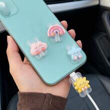 4pcs Cartoon Cable Protector, Protect Data Cable From Damage, Charging Cable Protector - Multicolor - View 7