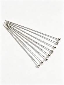 100pcs Bendable And Cuttable Ball Head Pins, 20-50mm, Suitable For DIY Jewelry Making, Such As Earrings, Pendant Connector Pins, Bead Piercing Connector Accessories - Yellow Gold - View 6
