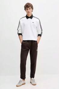 Adidas Clover Men's Comfortable Minimalist Versatile Breathable Casual Sports Long Sleeve Polo Shirt - White/Black - View 4