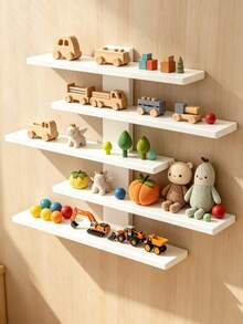 1pc 5-Tier White Storage Rack, Children's Room Nursery Decor Room Essential - Multicolor - View 7