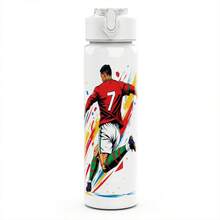 FIFA 1pc Vibrant Soccer Themed 750ml Water Bottle, Made Of Durable And Lightweight Material, Cute Design, Leak-Proof And Reusable, Perfect For Travel And Running - Great Gift For Graduation, Summer, Mother's Day And Camping - Multicolor - View 8