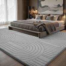 Sour Lemon Rugs Living Room Extra Large 200x300cm,3D Semicircular Pattern Area Rugs For Bedroom, Modern Annualrings Area Rugs,Machine Washable Carpet Anti Slip Short Pile Rug,Best For Dorms, Bedroom, Living Room - Light Grey - View 6