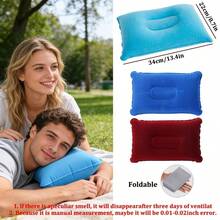2pcs-Inflatable Travel Pillow, Portable Ultra-Light Inflatable Camping Pillow With Neck And Waist Support, Washable Inflatable Pillow, Suitable For Airplane, Car, Office Nap, Hiking, Backpacking, Multi-Functional Travel Pillow, Suitable For Various Occasions - Multicolor - View 2