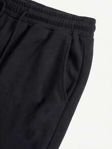 SU ER Men's Summer Round Neck Casual Long Sleeve T-Shirt And Casual Pants Set - Black - View 10