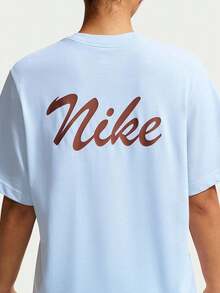 Nike Women's AS W NSW SS TEE BOXY Short Sleeve Knit Collarless T-Shirt TIW1213-407 - Blue - View 4