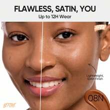 SKINTIFIC Full Coverage Concealer Foundation # 10C Shell | Satin Finish, Oil Control, Waterproof, Buildable Tattoo Coverage, Suitable For All Skin Types - 08N Rich Toffee - View 3