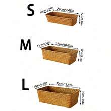 1pc/2pcs/3pcs Handmade Seagrass Woven Storage Baskets, Multipurpose Organizer Bins For Cosmetics, Bathroom Sundries, Drawers & Table, Rustic Decor Storage Trays For Fruits, Snacks & Home Decor, Fit Bedroom, Kitchen, Living Room, Bathroom & Office - Khaki - View 11