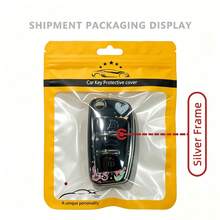 1pc Car Key Case-Edgy Print,Suitable For Audi A3 8P, A6 C6, Q3 8U, A1 8X, Q7 4L, TT 8J, R8 42.Advanced Soft-Touch, Does Not Block Signal, Unisex. - Audi 3 Button Model CA - View 20