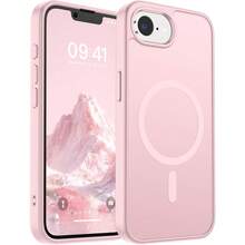 Translucent Matte Magnetic Phone Case Compatible With IPhone 13 14 15, Anti-Drop Anti-Scratch Hard Shell For IPhone 16 Pro Max 17 Pro Max 16e 17e 12 11 - Pink - View 9