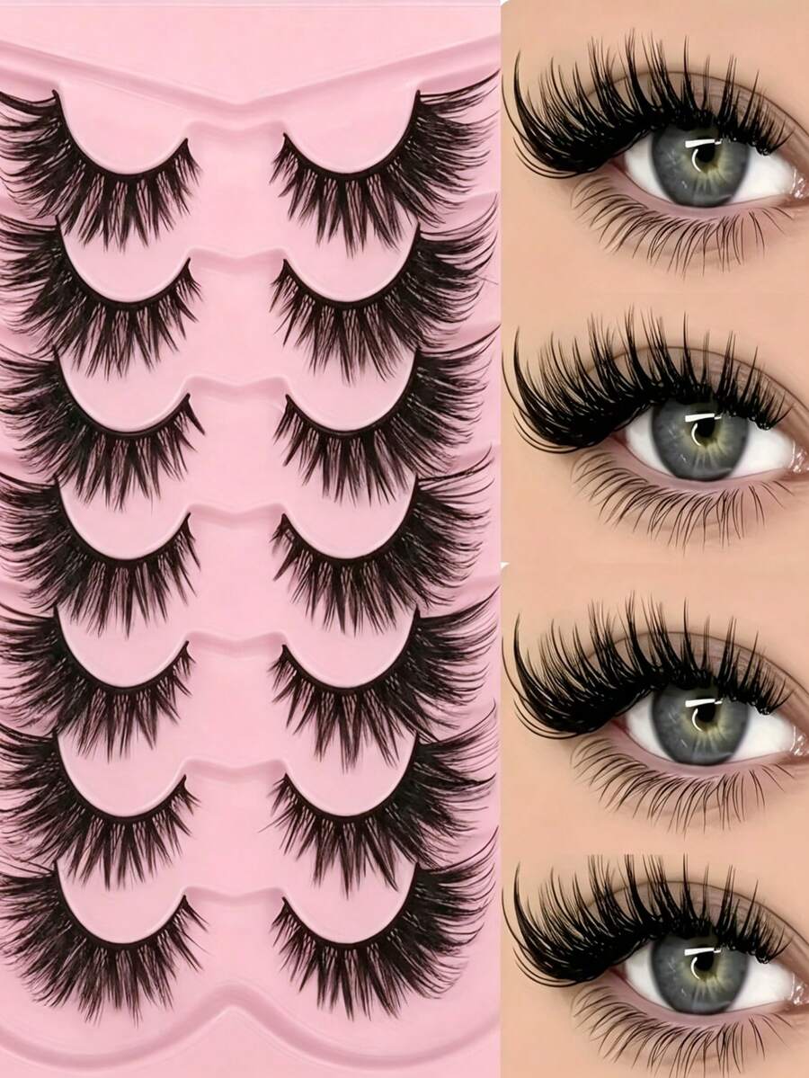 Premium Plush Faux Eyelashes For, Light And Fluffy Mature Lash Shop Same Style On-Camera Thick Eyelashes, Cat Eye, Voluminous - View 1