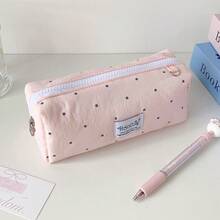 Tempat Pensil Polkadot yang Sangat Menarik, Tas Penyimpanan Minimalis Multi-Warna Kapasitas Besar dengan Lapisan Jaring dan Kompartemen, Cocok untuk Alat Tulis Harian Siswa, Kuas Rias, Barang-Barang Lain, Tas Penyimpanan Alat Tulis Praktis untuk Siswa - A - View 11
