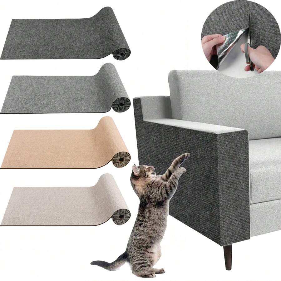 Baofeng 1 Stück Kratzschutz für Möbel langanhaltend Kratzpad mit selbstklebender Rückseite, geeignet für Sofa, Couch, Wand, Katzenbaum und DIY-Kratzbrett zum Klettern für Katzen - Größenauswahl - Übersicht 1