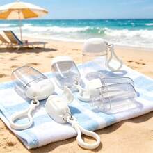 10pcs 1oz(28.3g) 30ml Clear Empty Bottles, Hand Sanitizer Travel Holder With Hook Keychain, White Flip Cap, Reusable Portable Empty Bottles, Refillable Cosmetic Containers, Suitable For Liquids, Lotions, Creams - Transparent Flip-top Keychain 10pcs - View 10