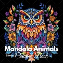 Sách tô màu Calmness Patterns cho người lớn và trẻ em, các trang vẽ mandala động vật phong cách Boho giúp giảm căng thẳng, nét đậm dễ tô, bao gồm các họa tiết và mandala dễ thương thoải mái, quà tặng Ngày của Mẹ, đồ dùng tựu trường - Họa tiết mandala động vật - Xem 16