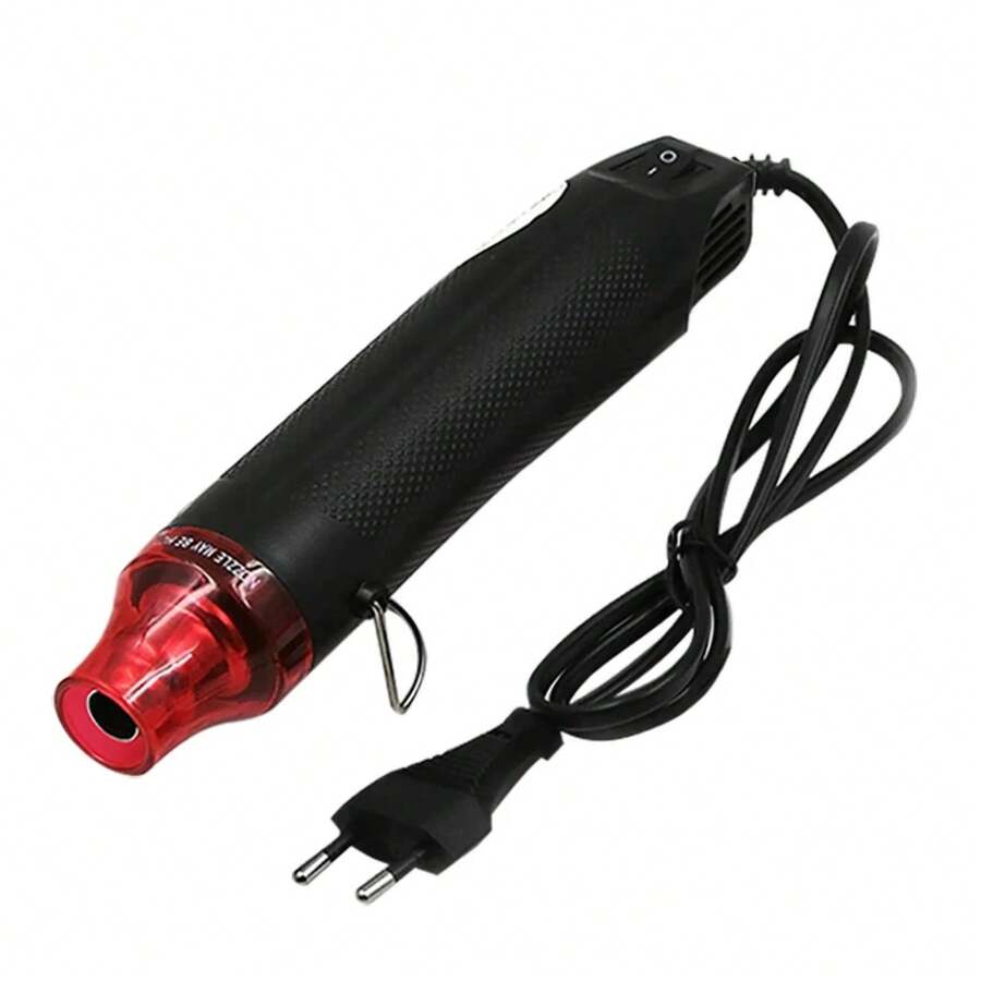 Pistola de aire caliente industrial de 220V con temperatura ajustable, especializada para la aplicación de película automotriz, soplador portátil para soldadura de tubos termorretráctiles, pequeño soplador de aire caliente. - Negro - Ver 1
