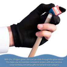 Billiards Gloves Yo Yo Gloves 3 Fingers Billiard Gloves Slip Resistant Yo Yo Gloves For Left And Right Hand - Black - View 3