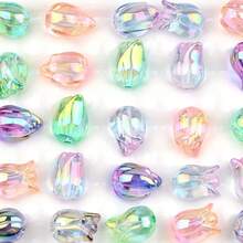 20pcs Random Mixed Transparent Tulip Flower Acrylic Beads, Suitable For Bracelets, Phone Straps And Accessories - Multicolor - View 8