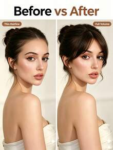 10 Inch Synthetic Fiber Women's Hair Wig, Bangs, Natural Fluffy And Lightweight, Perfect For Covering White Hair And Sparse Bangs, Hair Accessory, Halloween - Multicolor - View 5