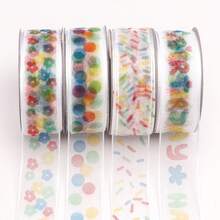 Birthday Ribbon Tulle Tape Round Polka Dot Rainbow Happy Birthday Children Cake Packaging Gift Box Ribbon (Length: 25 Yards, Width: 1.5 Cm) - Ribbon - View 3