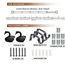 1pc Swan Style Decorative Curtain Rod, Iron Rod Body, Sturdy And Durable, Comes With Small Brackets For Secure Installation, Black Elegant Low-Key Versatile, Halloween Gift Card, Recommended Item - 1PC - View 11