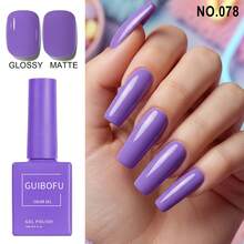 Set Kutek Gel Warna Populer 6pcs 15ml Botol Warna Sesuai Kit Pemula UV LED Tahan Lama Hasil Akhir Halus Hadiah Seni Kuku untuk Anak Perempuan - Purple - View 9