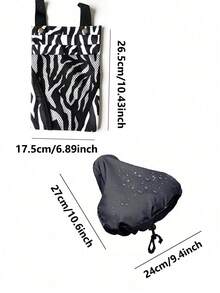 1pc/2pcs Bicycle Front Bag, Dual Pocket Design, Can Hold Water Bottle, Phone And Keys, Made Of Thick Wear-Resistant Waterproof Fabric, One-Click Storage For Small Items During Cycling - Multicolor - View 8