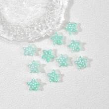10pcs 14mm Red Heart-Shaped Polka Dot Glass Beads, For Jewelry DIY Bracelet Necklace Accessories - Multicolor - View 11