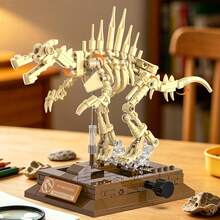 6pcs Skeleton Dinosaur Toys, Creative Mechanical Design With Rotatable Joints For Dinosaur Movement, Fun Stress Relief Assembly Toys With Bone Texture And Scary Atmosphere, Suitable As Christmas, Easter, Birthday Gifts For Boyfriend, Desktop Decor For Men - Skeletal Dinosaur - View 4