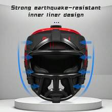 GINGPAI BOXING Youth Boxing Helmet Combat Adult Training Sanda Headgear Protective Face Mask Equipment Muay Thai Fighting Taekwondo - Multicolor - View 8