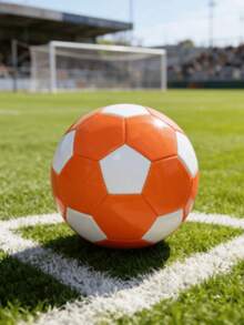 Indented Football Size 3, 4; Size 5 Curved Football Curve Training Football Match Spinning Magic Football - Orange - View 3