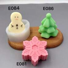 Christmas Tree Snowflake Snowman Silicone Mold DIY Christmas Series Handmade Soap Resin Diffuser Stone Plaster Decoration Silicone Mold - Christmas Tree Snowman Snowflake - View 3
