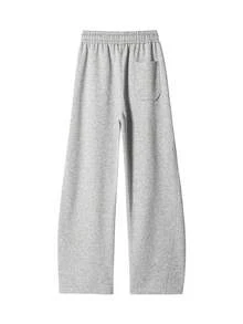 Men's Casual Straight Leg Loose Sweatpants Streetwear Versatile Commute - Grey - View 3