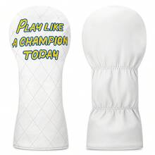 1PC Play Like A Champion Today Golf Wood Headcover, Club Shield For Driver Fairway Hybrid, Light Carry Golf Training Gear, Great Present For Golf Enthusiasts - Multicolor - View 5