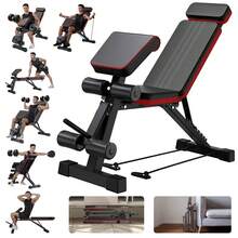 Foldable Adjustable Weight Bench With Leg Extension, 7-Level Incline Decline Dumbbell Bench, Space Saving Home Gym Equipment For Full Body Training - Black With Drawstring + Headrest + Footrest + Armrests - View 1