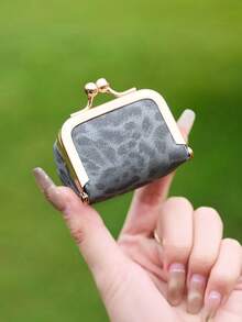 CHARM INFINITE Litchi Texture Kiss Lock Mini Coin Purse, Portable PU Leather Small Wallet For Coins, Rings, Earrings, Jewelry Daily Storage Bag - Multicolor - View 9