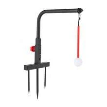 Golf Swing Trainer Practice Aid Black Red Iron Adjustable Height 20-25cm For Driving Range Backyard Training Modern Floor Mount - Multicolor - View 11